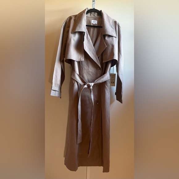 MATE the Label Jackets & Blazers - MATE the Label Tencel Twill Trench Coat Sz XS/S Mushroom Brown